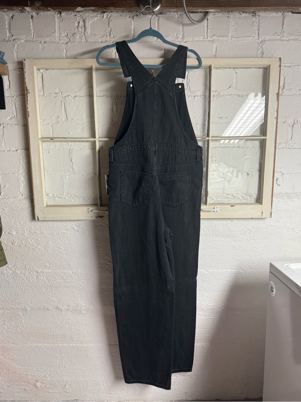 Universal Thread Black Denim Overalls Jumpsuit - Picture 7 of 9